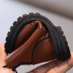 نیم بوت چرمی بندی طرح Brogue - Image 4