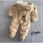 سرهمی زمستانی نوزادی طرح خرگوش (پشمی و گرم) - Image 2